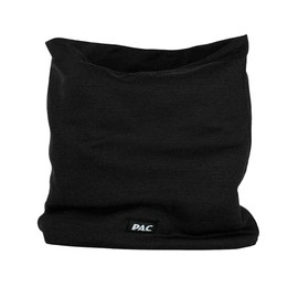 P.A.C. Merino Snood Black Merino Wool Tube Scarf Head Scarf Unisex Thermal Regulation, black