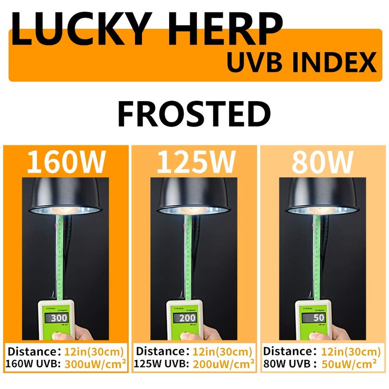 LUCKY HERP 125 Watt UVA+UVB Vapor Heat Lamp Bulb, High