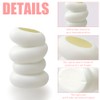 2 Pcs Spiral Plastic Vase, White Nordic Style With 4