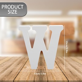 GLADFRESIT 1 Pcs Decorative Wood Letters for Crafts, Standing Alphabet Letters for Children, Baby Name, Wedding, Birthday Party, Home Wall Decoration 4"