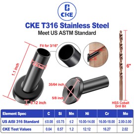 [Patent]CKE 40 Pack Black 30 Degree 3/16" Angle Beveled Protector Sleeves, T316 Stainless Steel 30 Degree Black Protective Sleeves for 1/8" 5/32" 3/16" Stair Deck Cable Railing Kit for Wood Post BCR03