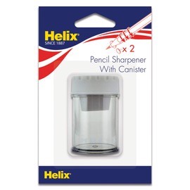 Helix Canister 2 Hole Pencil Sharpener, Assorted Colors (17087)