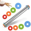 Adjustable Rolling Pin with 4 Thickness Rings for Baking, 17”