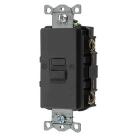 Bryant Electric GFBFST20BK 20 Amp 125V Commercial/Residential Self Test Faceless GFCI Receptacle, Black