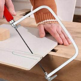 mizikuu Fretsaw Set Including 7 Saw Blades 14 18 24 Teeth 360 Degree Rotatable Fretsaw with Wooden Handle for Metal and Wood Fine Saw for Woodworking Wood Saw Hacksaw Scroll Saw Precise Cuts