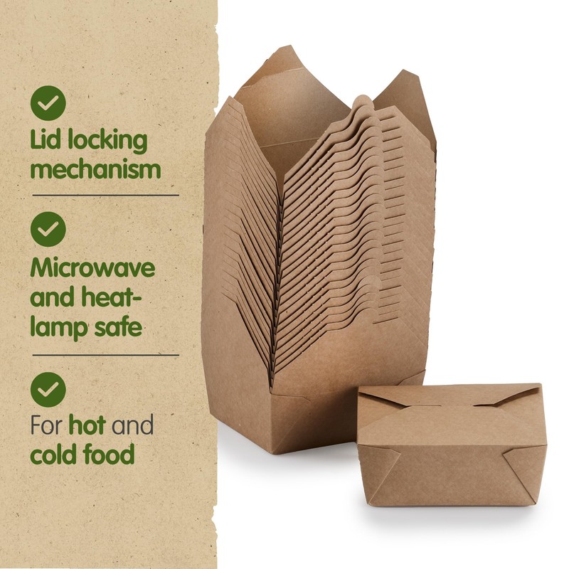 Signature Packaging - Kraft Food Takeaway Box - 25 Pack