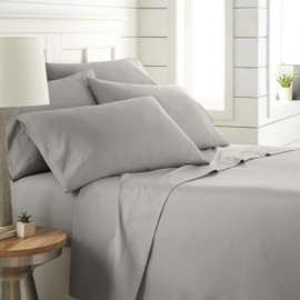 Southshore Fine Living, Inc. Vilano Springs - Premium Collection 6-Piece, 21 Inch Extra-Deep Pocket Sheet Sets, Steel Grey, California King