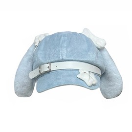 ZYOOFOV Mine Type Newsboy Hat Cap Unisex With Brim Dog Ears Buckle Star Decoration Angel Neighborhood Gothic Style Sick Type Cute Subculture Street Style Rock UV Cut Sunscreen Small Face Effect, blue