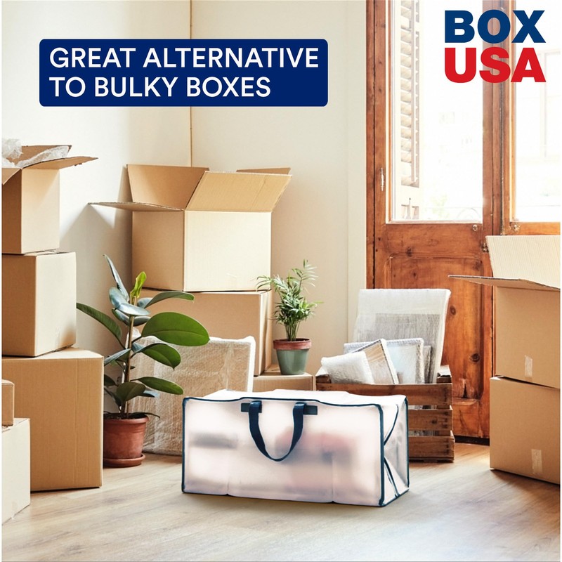 BOX USA 6 Pack Extra Large Clear Moving Bags with