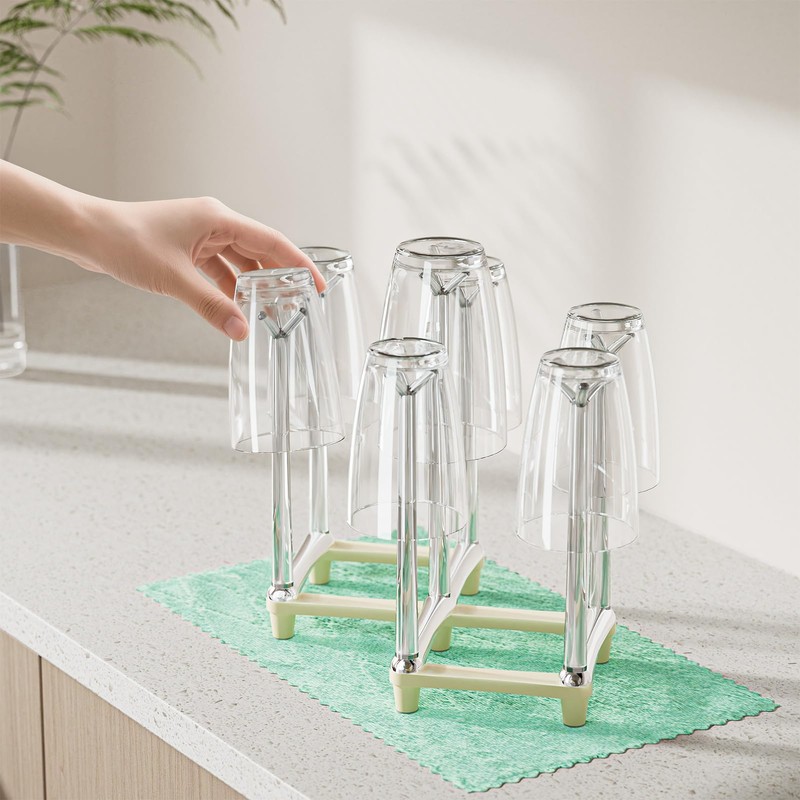 Marbrasse Retractable Cup Drying Rack, Drinking Glass and Sports Bottle