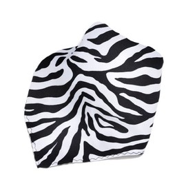 Vesuvio Napoli White Zebra Design Hankerchief Pocket Square Hanky Men's Handkerchiefs