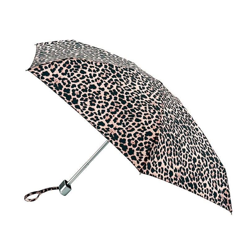 Fulton Tiny-2 Umbrella, Compact Lightweight Travel Umbrella (Classic Leopard)