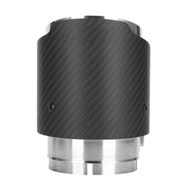 Rear Fillet, Carbon Fiber, 80mm Inlet, 101mm Outlet, Rear Throat, Straight, Matte Exhaust Pipe Tip, Replacement for CX5 CX4 (Silver)