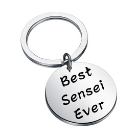 FEELMEM Coach Gift Karate Instructor Sensei Appreciation Gift Best Sensei Ever Keychain Martial Arts Jewelry Gift for Karate Sensei Karate Teacher Instructor (Sensei)