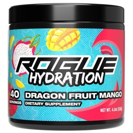 Rogue Hydration Sugar-Free Electrolyte Powder Drink Mix Tub - 40 Servings - Flavor: Dragon Fruit Mango