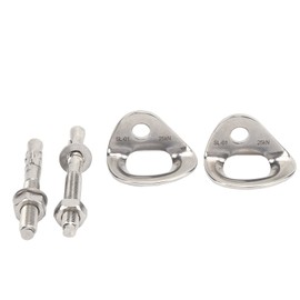 2Pcs Climbing Hangers Stainless Steel Durable Sturdy Smooth Convenient Rock Climbing Anchors