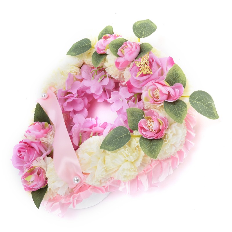 Artificial Heart Shaped Wreaths Wedding Wreaths Fake Flowers Decoration for