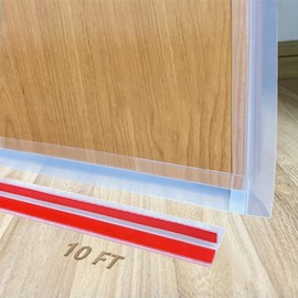 T-Shaped Weather Stripping Door Seal, 1.37 in x 10 Ft Door Draft Stopper, Silicone Seal Strip for Door & Windows Gaps, Clear