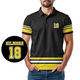 Funny Parody Golf Polo Shirt – Fun Movie Performance Quick Dry UPF Sun Protection Moisture-Wicking Shirts Great Casual Wear (US, Alpha, 4X-Large, Regular, Regular, Gilmore 18)
