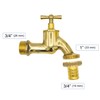 VARIOSAN Outlet valve 14917, 3/4 inch, polished brass, with hose