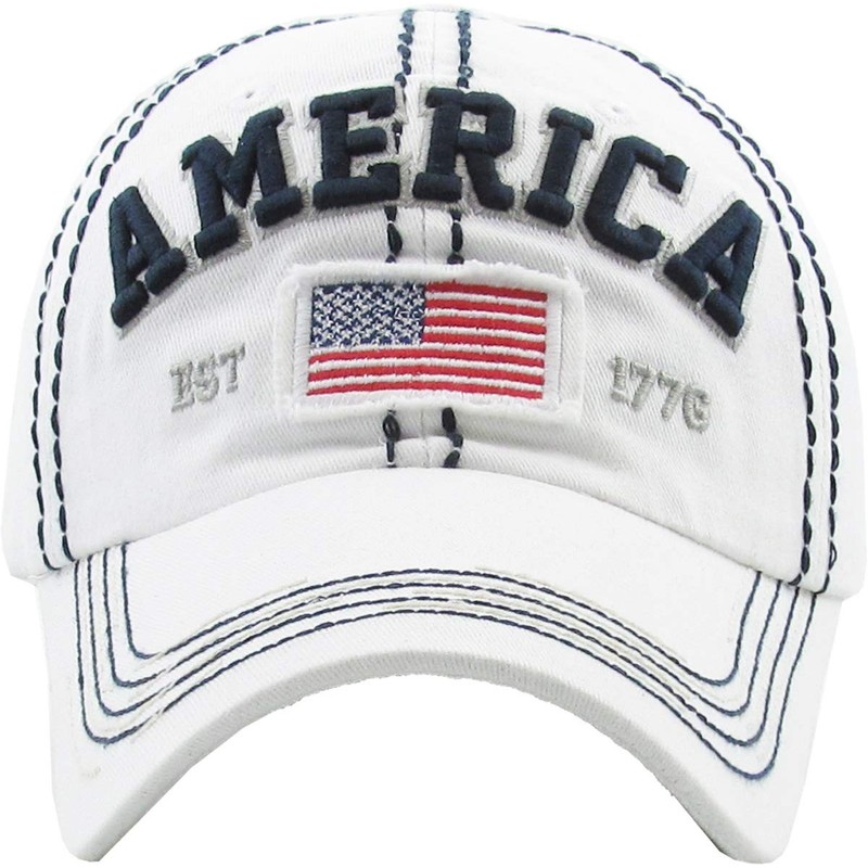 America USA Eagle Vintage Distressed Dad Hat Baseball Cap Adjustable