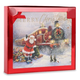 Clintons: Christmas Cards, Traditional Santa and Train, Xmas Card Multi-Pack, Pack of 10, 1 Design, 230 x 200, 1180977