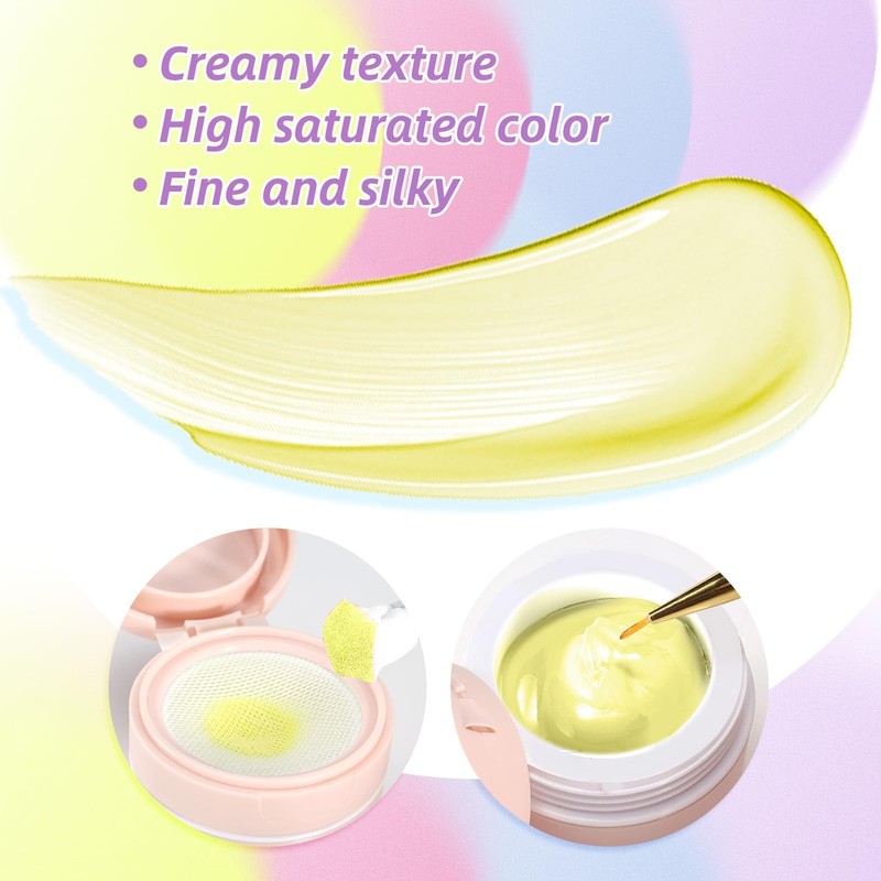 U-Shinein Cushion Gradient Painting Gel, Ombre Nails Aura Nails Full