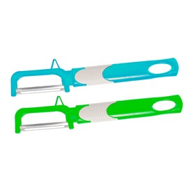 Ergonomic Swivel Vegetable Peeler - Set of 2 - Stainless Steel Potato Peelers - Kitchen Handheld Peeler for Fruit and Vegetebles