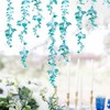 Cheerland Leaf Garlands Vines Teal Blue Decorations Spring Party Hanging