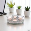 Hosley 2.5 Inch Diameter Clear Glass Oyster Tea Light Holders