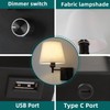 Bedside Wall Mount Light with Dimmable Switch and USB C+A