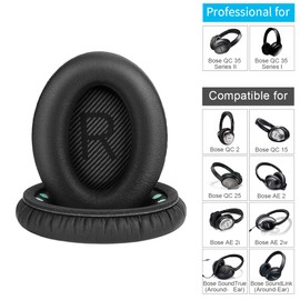 ELZO Ersatz Ohrpolster for Bose QC35 QC45, Professionelle Ohrpolster Kopfhörer kompatibel mit Bose QuietComfort 35/35 ii / 45/25 / AE2i / AE2w / AE2 / QC15 / QC2 /SoundTrure/SoundLink