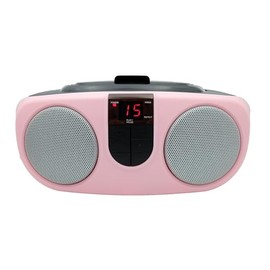 PROSCAN SRCD243 Portable CD Player with AM/FM Radio, Boombox (Pink)
