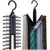 Upgraded 2 PCS Adjustable 20 Tie Rack Holder, 360° Rotating