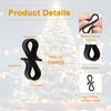 HexinYigjly 130pcs Black Plastic S-Hook Gutter Clips/Hooks - Outdoor Christmas
