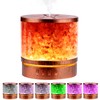 BWJBSW Essential Oil Diffuser Himalayan Salt Lamp Combo 400ml Ultrasonic