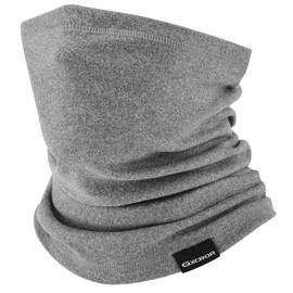 GXCROR Winter Scarf Tube Scarf Fleece Loop Scarf Neck Warmer Multifunctional Scarf Cashmere Scarf Neck Warmer for Men and Women, gray