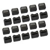 20 Pcs Chair Leg Floor Protector Rectangular Transparent Black Felt