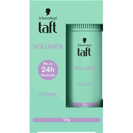 Schwarzkopf Taft Haarstyling Puder Volumen (10g), Volumen-Haarpuder für voller aussehendes Haar, für bis zu 50 Anwendungen, veganes, Styling-Puder