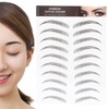 6D Eyebrow Tattoo Sticker, Eyebrow Shaping Stencils, Semi-Permanent, Hair-Like, Waterproof