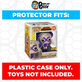 Display Geek, 1 x Plastic Pop Protector Only Compatible with 6 inch Mount Lady #612 Super Size Funko Pop Box - Nothing Else fits