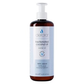 Derora Fractionated Coconut Oil, Nourishes Skin, Hair and Nails, 100% Pure and Natural, Rich in Antioxidants and Vitamin A, C and E, All Skin Types (120 ml)