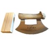 Alaskan Cultured Antler Ulu Knife and Stand