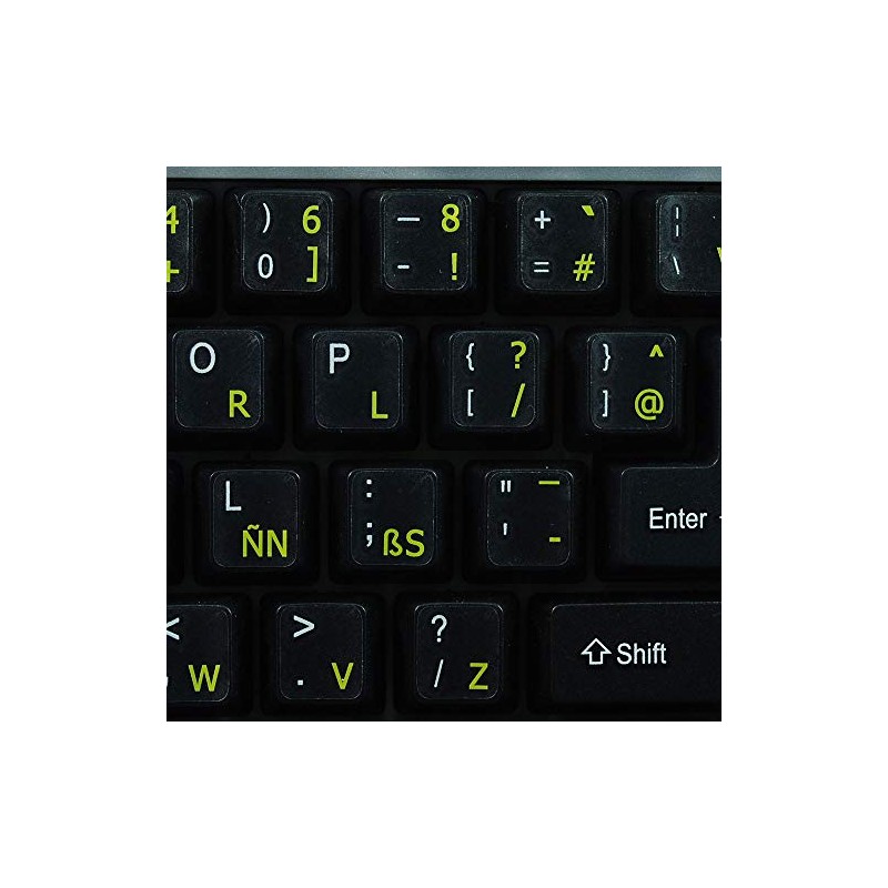 Dvorak Programmer Keyboard Labels Layout ON Transparent Background with Blue,