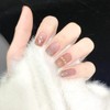 24 Piece Set Nail Tips, Nude Color, Gorgeous Glitter, Coming