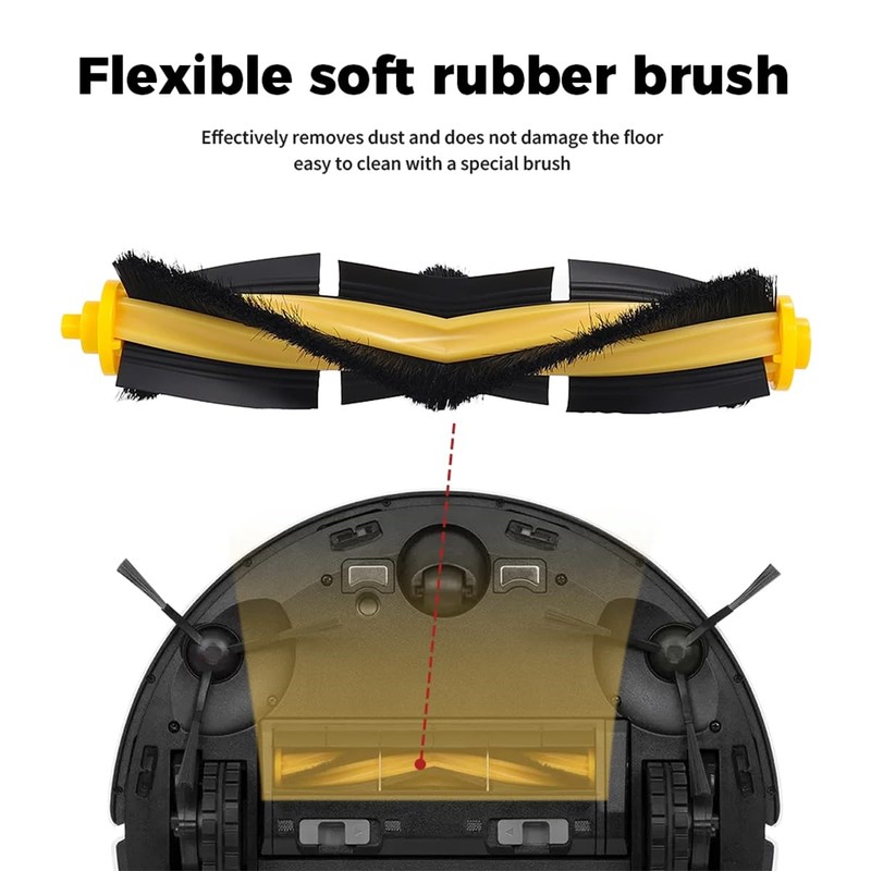 3 Packs Main Roller Brush Compatible with Ecovacs DEEBOT OZMO