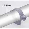 SKIR'CO Pack of 2 Grey Plastic Clamps for 50 mm