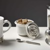 COSI TABELLINI COSI TABELLINI White Ceramic Pewter Sugar Pot Height