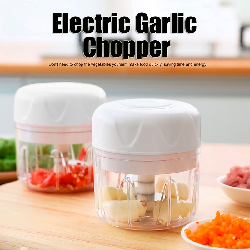 Electric Garlic Chopper Cutter Cordless Food Vegetables Fruits Blender for