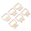 100pcs Wooden Cartoon Animal Photo Frame Decorative Hand Painting Photo